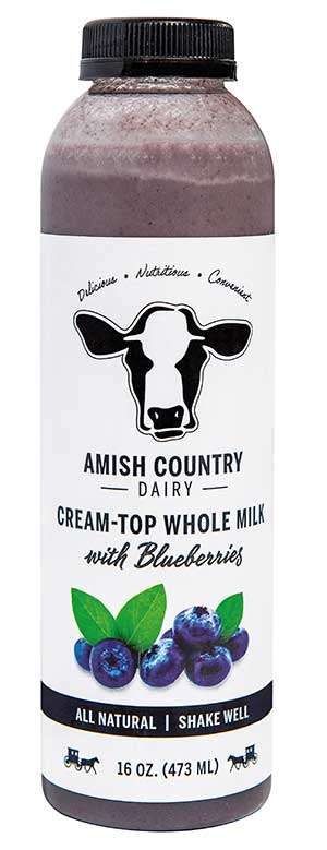 Cream-Top Whole Milk with Blueberries Cream-Top Whole Milk with Blueberries