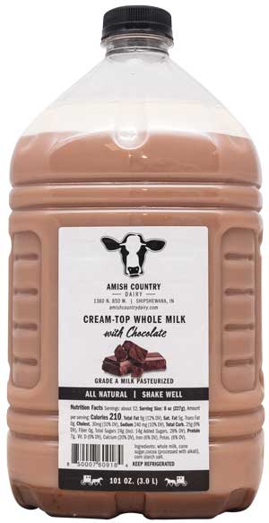 Chocolate whole milk, 101 oz. Chocolate whole milk, 101 oz.