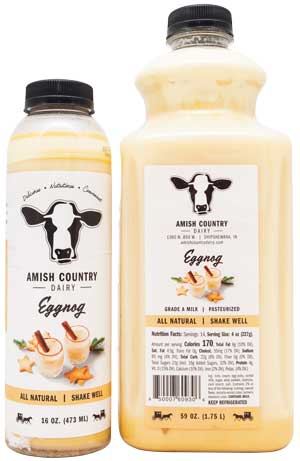 Eggnog, 16 oz. and 59 oz. Eggnog, 16 oz. and 59 oz.